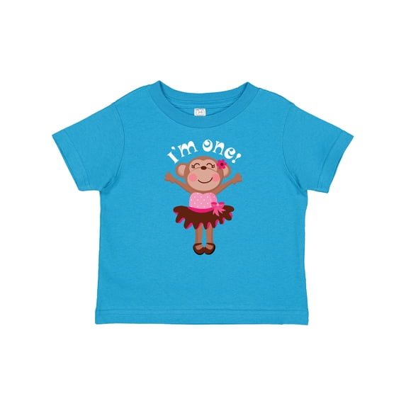 Inktastic Monkey 1st Birthday 1 Year Old Girl Girls Baby T-Shirt