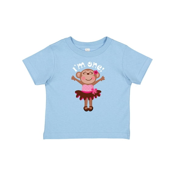 Inktastic Monkey 1st Birthday 1 Year Old Girl Girls Baby T-Shirt