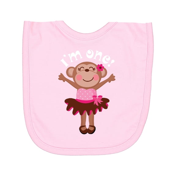 Inktastic Monkey 1st Birthday 1 Year Old Girl Newborn Bib