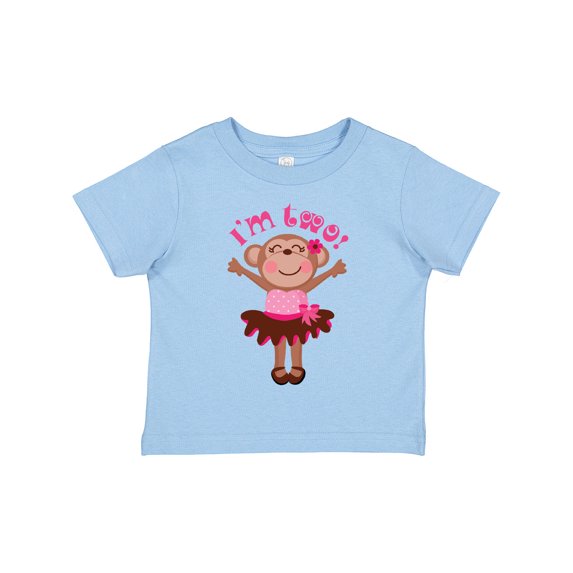 Inktastic Monkey 2nd Birthday for Girl Girls Toddler T-Shirt