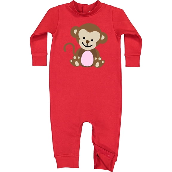 Inktastic Monkey Baby Fleece Romper