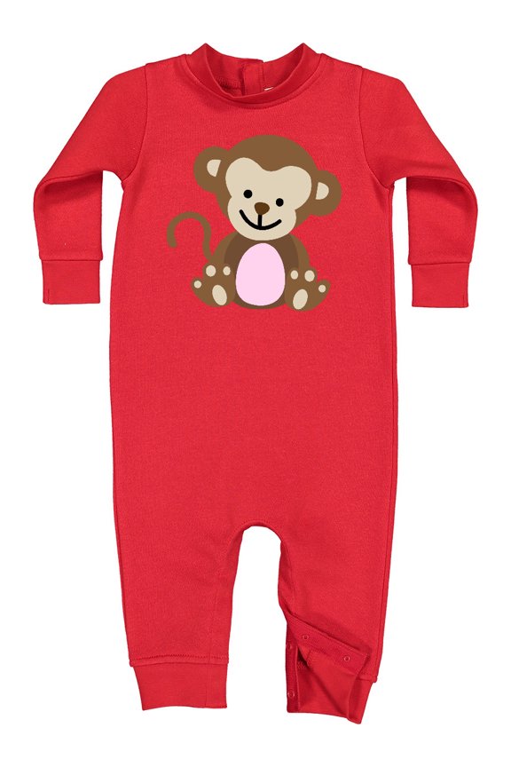 Monkey Baby Fleece Romper