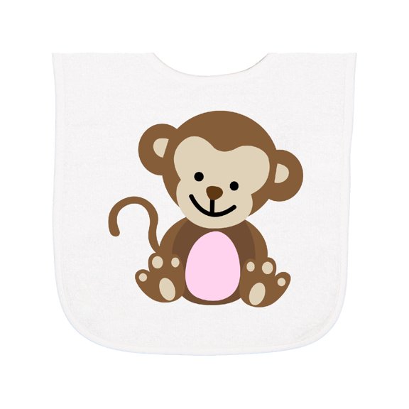 Inktastic Monkey Baby Terry Cloth Bib