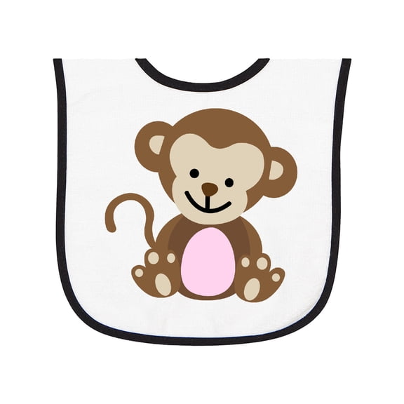 Inktastic Monkey Baby Terry Cloth Bib