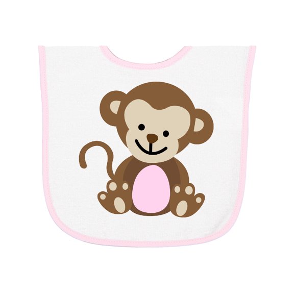 Inktastic Monkey Baby Terry Cloth Bib