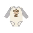 thumbnail image 1 of Inktastic Monkey Boys or Girls Long Sleeve Baby Bodysuit, 1 of 5