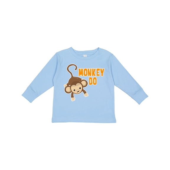 Inktastic Monkey Do with Monkey Boys or Girls Long Sleeve Toddler T-Shirt
