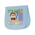 thumbnail image 1 of Inktastic Monkey First Birthday Baby Burp Cloth, 1 of 3
