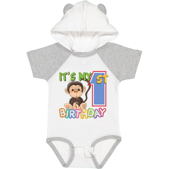 Inktastic Monkey First Birthday Boys or Girls Baby Bodysuit
