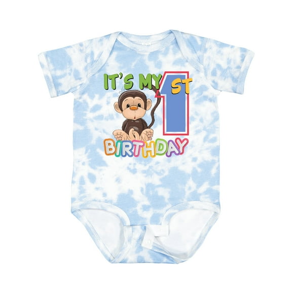 Inktastic Monkey First Birthday Boys or Girls Baby Bodysuit