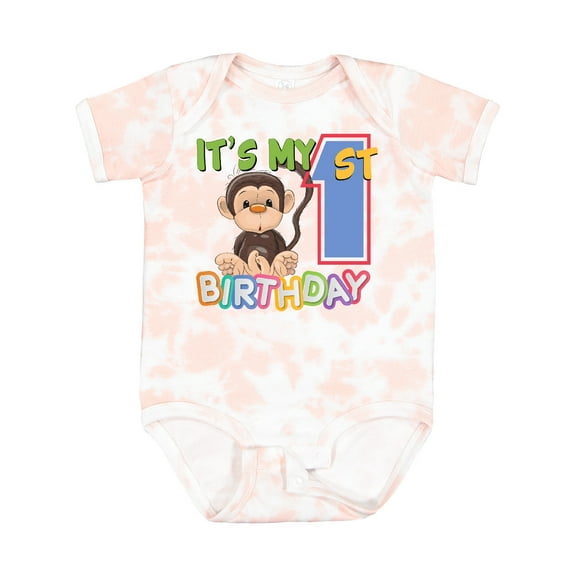 Inktastic Monkey First Birthday Boys or Girls Baby Bodysuit