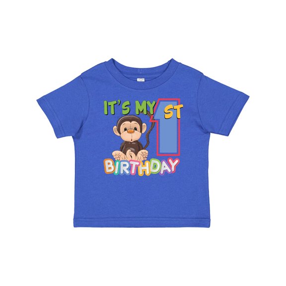 Inktastic Monkey First Birthday Boys or Girls Baby T-Shirt