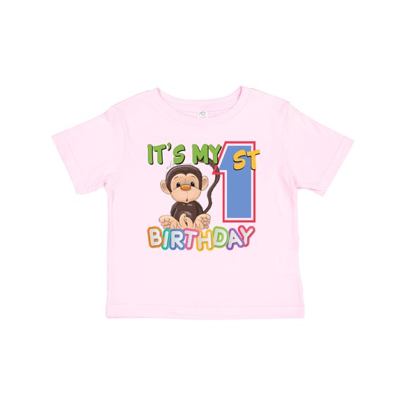 Inktastic Monkey First Birthday Boys or Girls Baby T-Shirt