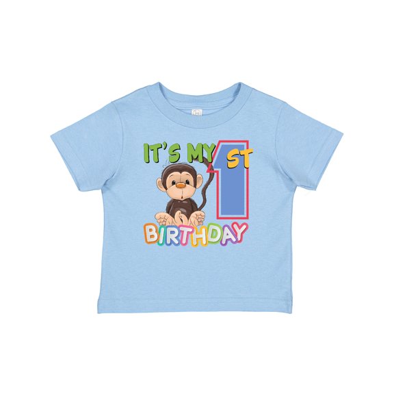 Inktastic Monkey First Birthday Boys or Girls Baby T-Shirt