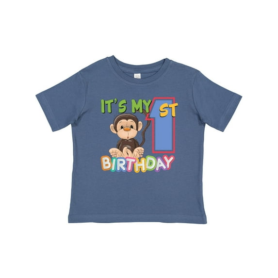 Inktastic Monkey First Birthday Boys or Girls Baby T-Shirt
