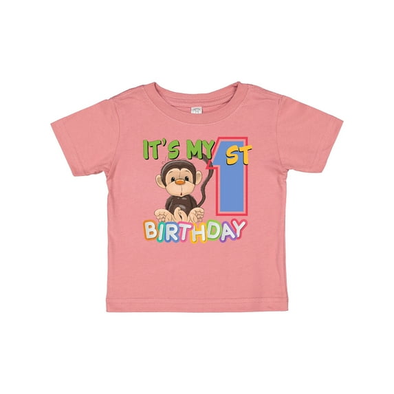 Inktastic Monkey First Birthday Boys or Girls Baby T-Shirt