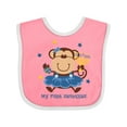 thumbnail image 1 of Inktastic Monkey Girl 1st Hanukkah Girls Baby Bib, 1 of 4