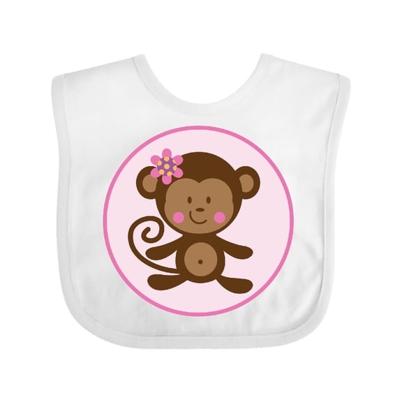 Inktastic Monkey Girl Girls Baby Bib