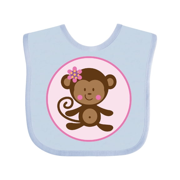 Inktastic Monkey Girl Girls Baby Bib