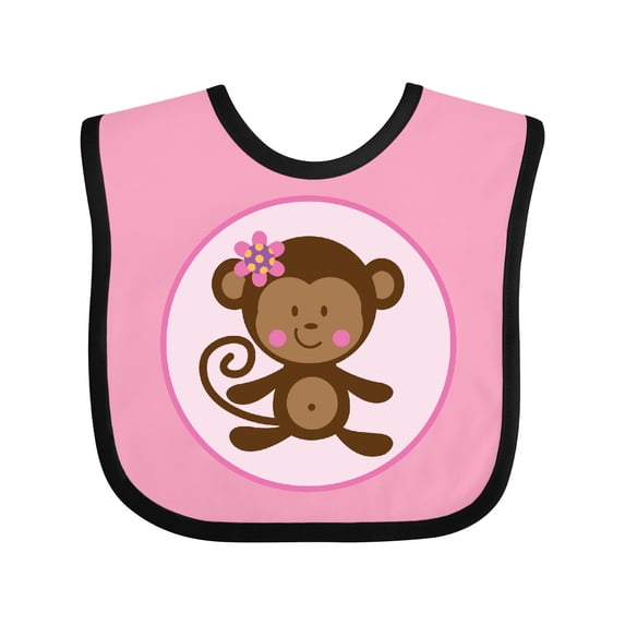 Inktastic Monkey Girl Girls Baby Bib