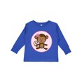 thumbnail image 1 of Inktastic Monkey Girl Girls Long Sleeve Toddler T-Shirt, 1 of 5