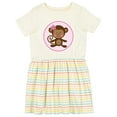 thumbnail image 1 of Inktastic Monkey Girl Girls Toddler Dress, 1 of 5