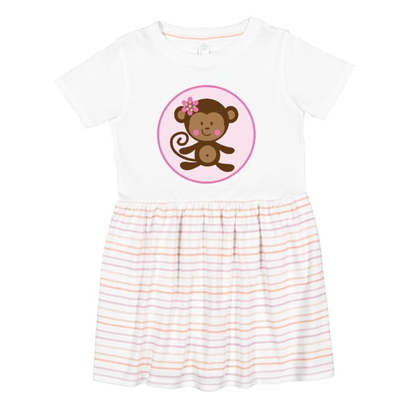 Inktastic Monkey Girl Girls Toddler Dress