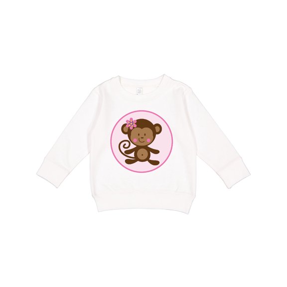 Inktastic Monkey Girl Toddler Sweatshirt