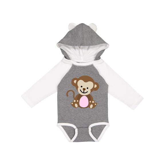 Inktastic Monkey Girls Long Sleeve Baby Bodysuit