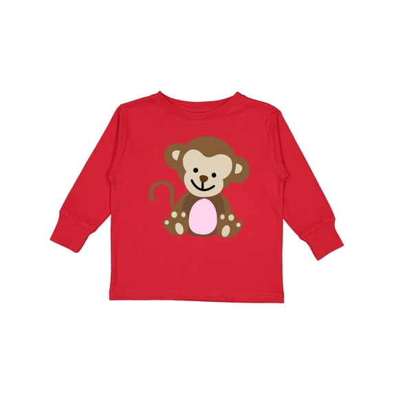 Inktastic Monkey Girls Long Sleeve Toddler T-Shirt