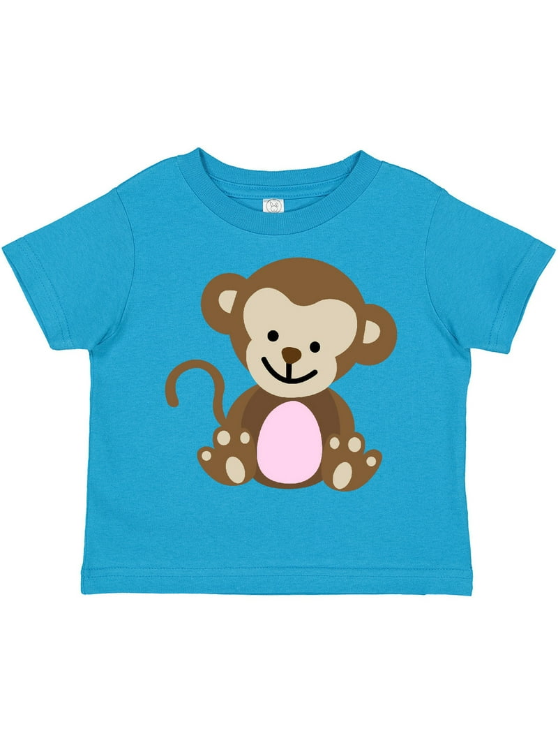 Inktastic Toddler T-Shirt for Girls with Cute Monkey Design, Baby