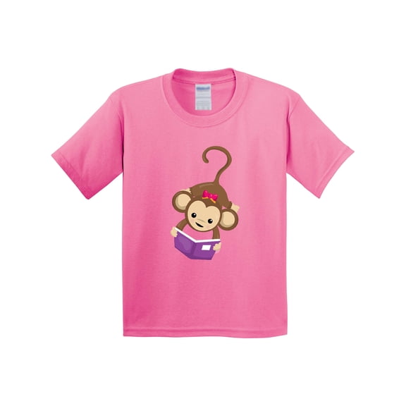 Inktastic Monkey Going to School, Cute Monkey, Books Youth T-Shirt