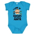 thumbnail image 1 of Inktastic Monkey I Love Hanging out with My Auntie Boys or Girls Baby Bodysuit, 1 of 5