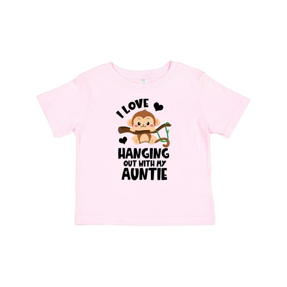 Inktastic Monkey I Love Hanging out with My Auntie Boys or Girls Baby T-Shirt