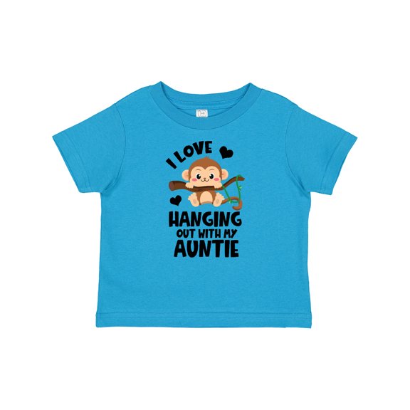Inktastic Monkey I Love Hanging out with My Auntie Boys or Girls Baby T-Shirt