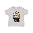 thumbnail image 1 of Inktastic Monkey I Love Hanging out with My Auntie Boys or Girls Toddler T-Shirt, 1 of 5