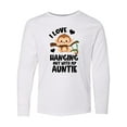 thumbnail image 1 of Inktastic Monkey I Love Hanging out with My Auntie Long Sleeve Youth T-Shirt, 1 of 5