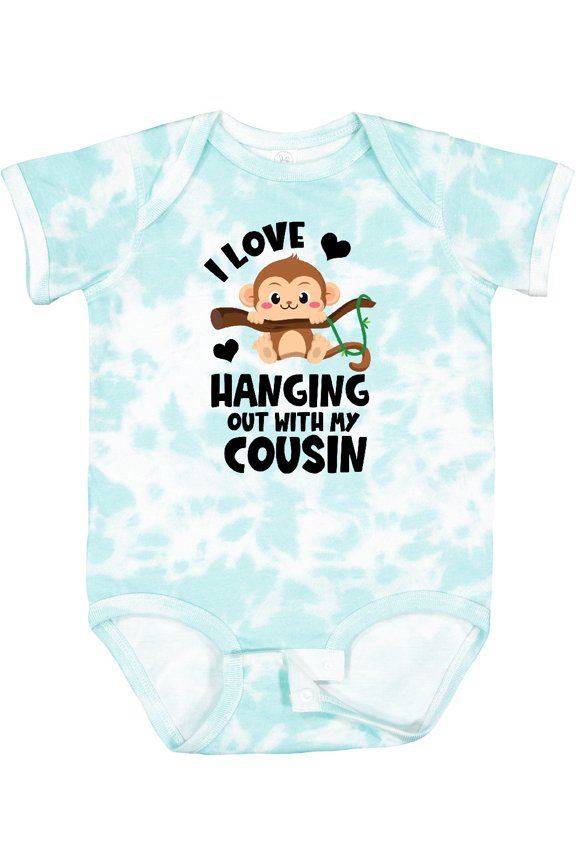 Monkey I Love Hanging out with My Cousin Boys or Girls Baby Bodysuit