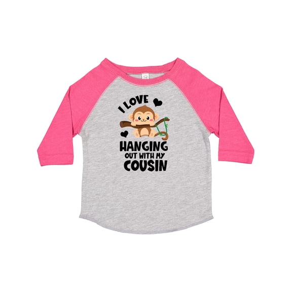 Inktastic Monkey I Love Hanging out with My Cousin Boys or Girls Toddler T-Shirt