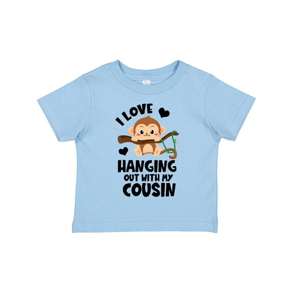 Inktastic Monkey I Love Hanging out with My Cousin Boys or Girls Toddler T-Shirt
