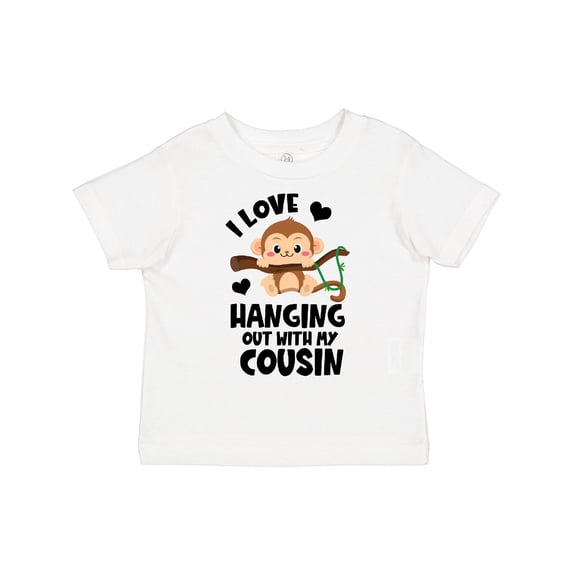 Inktastic Monkey I Love Hanging out with My Cousin Boys or Girls Toddler T-Shirt