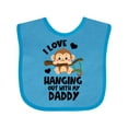 thumbnail image 1 of Inktastic Monkey I Love Hanging out with My Daddy Boys or Girls Baby Bib, 1 of 4