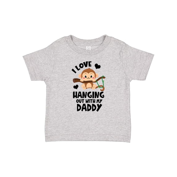 Inktastic Monkey I Love Hanging out with My Daddy Boys or Girls Baby T-Shirt