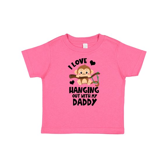 Inktastic Monkey I Love Hanging out with My Daddy Boys or Girls Baby T-Shirt