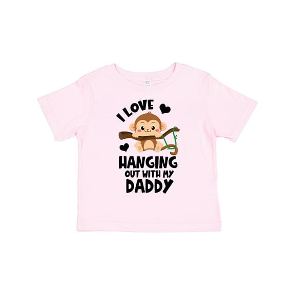 Inktastic Monkey I Love Hanging out with My Daddy Boys or Girls Toddler T-Shirt