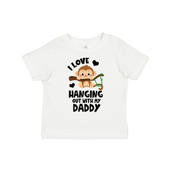 Inktastic Monkey I Love Hanging out with My Daddy Boys or Girls Toddler T-Shirt