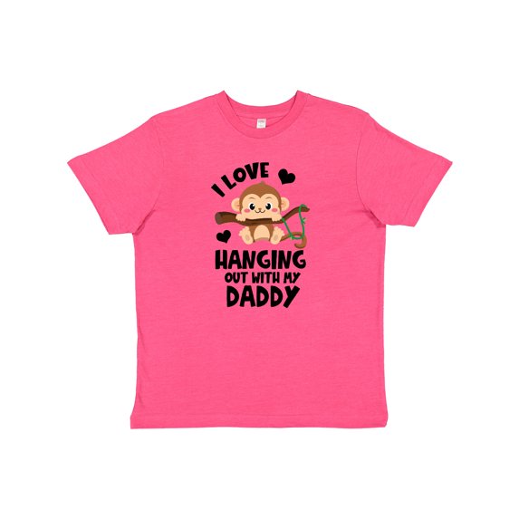 Inktastic Monkey I Love Hanging out with My Daddy Youth T-Shirt