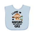 thumbnail image 1 of Inktastic Monkey I Love Hanging out with My Gigi Boys or Girls Baby Bib, 1 of 4