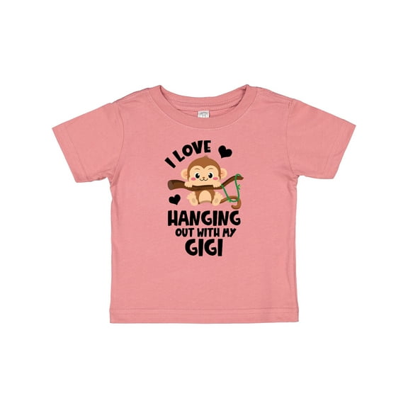 Inktastic Monkey I Love Hanging out with My Gigi Boys or Girls Baby T-Shirt