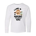 thumbnail image 1 of Inktastic Monkey I Love Hanging out with My Gigi Long Sleeve Youth T-Shirt, 1 of 5